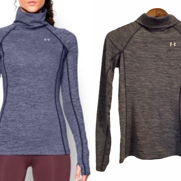 Under Armour Tops - UA Under Armour Cold Gear Turtleneck Gray Blue S